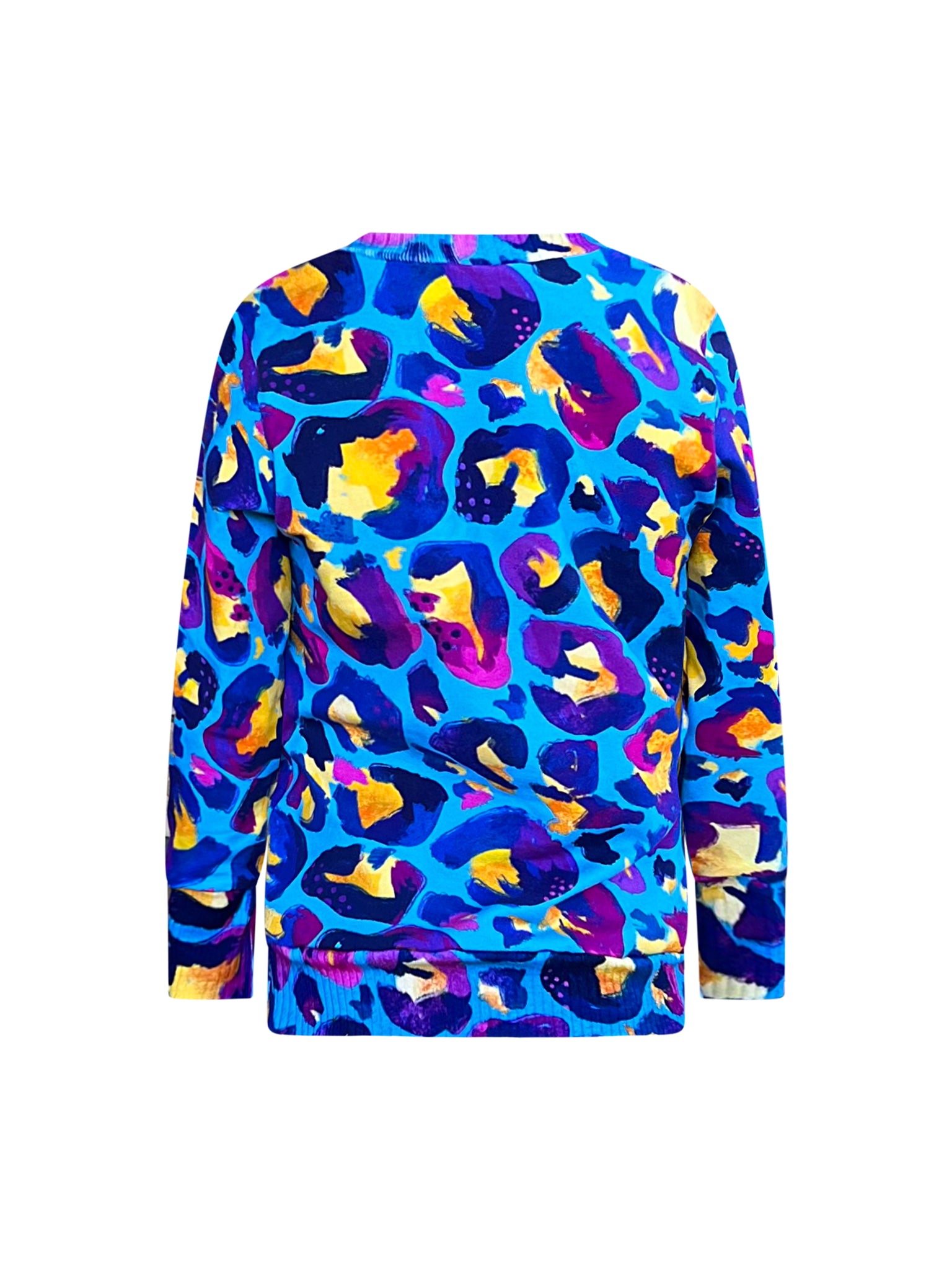 Kids Sweatshirt in 'Blue Leopard' - Kasey Rainbow