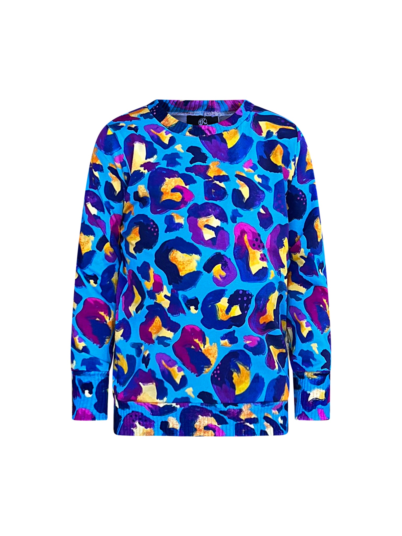 Kids Sweatshirt in 'Blue Leopard' - Kasey Rainbow